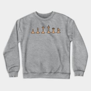 Tan Chess Pieces Crewneck Sweatshirt